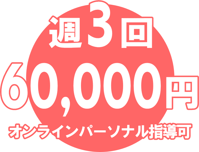 月会費会員 週３回45,000円